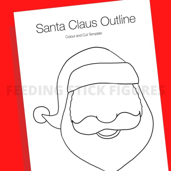 Christmas Santa Outline Template