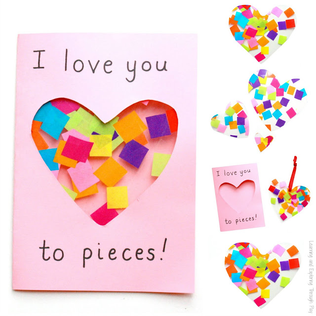 Mothers Day Tissue Paper card craft for kids
